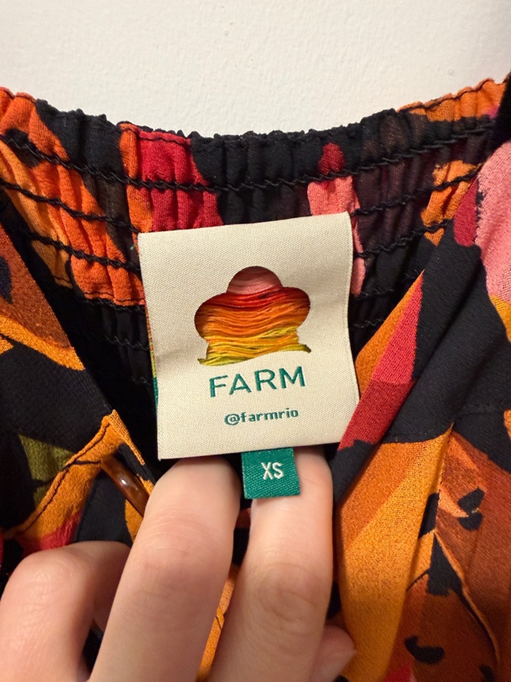 FARM Rio Black Maxi Dress with Pink, Orange & Yellow Floral Print - Picture 5 of 5